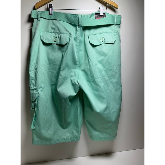 Urban Label Men’s Shorts Sz 38 Grunge Skater Y2K Shamrock Green New With Tags - Picture 8 of 11